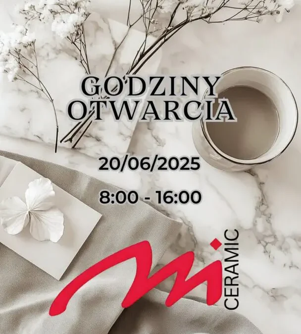 Godziny otwarcia w dniu 20/06/2025