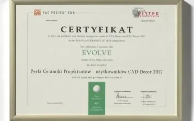 Certyfikat dla firmy Atlas Concorde za serię EVOLVE